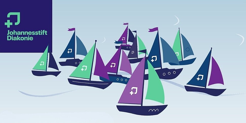 Segelboote mit JSD-Logo