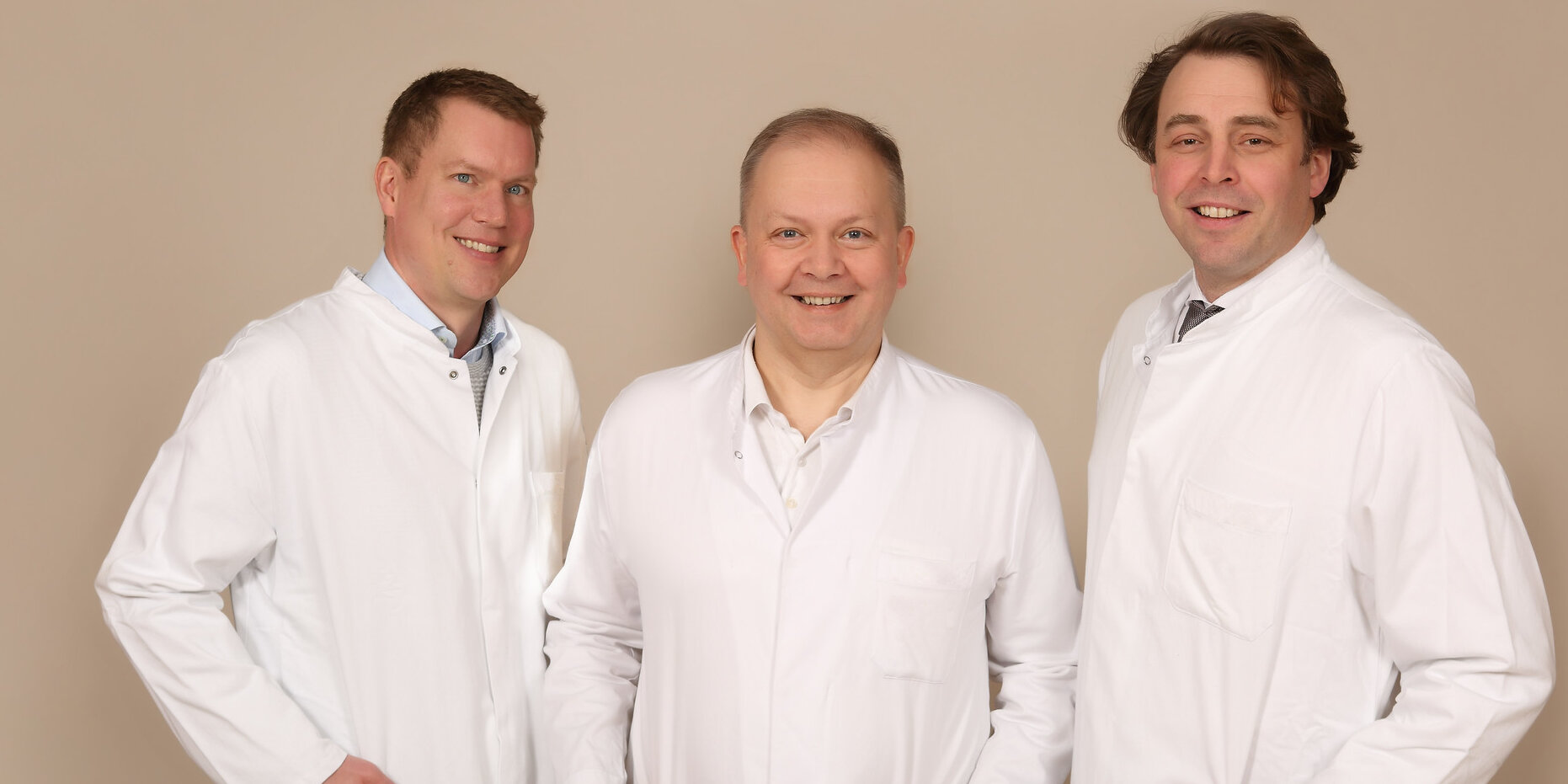 Gruppenbild von drei Ärzten des Gefäßzentrums