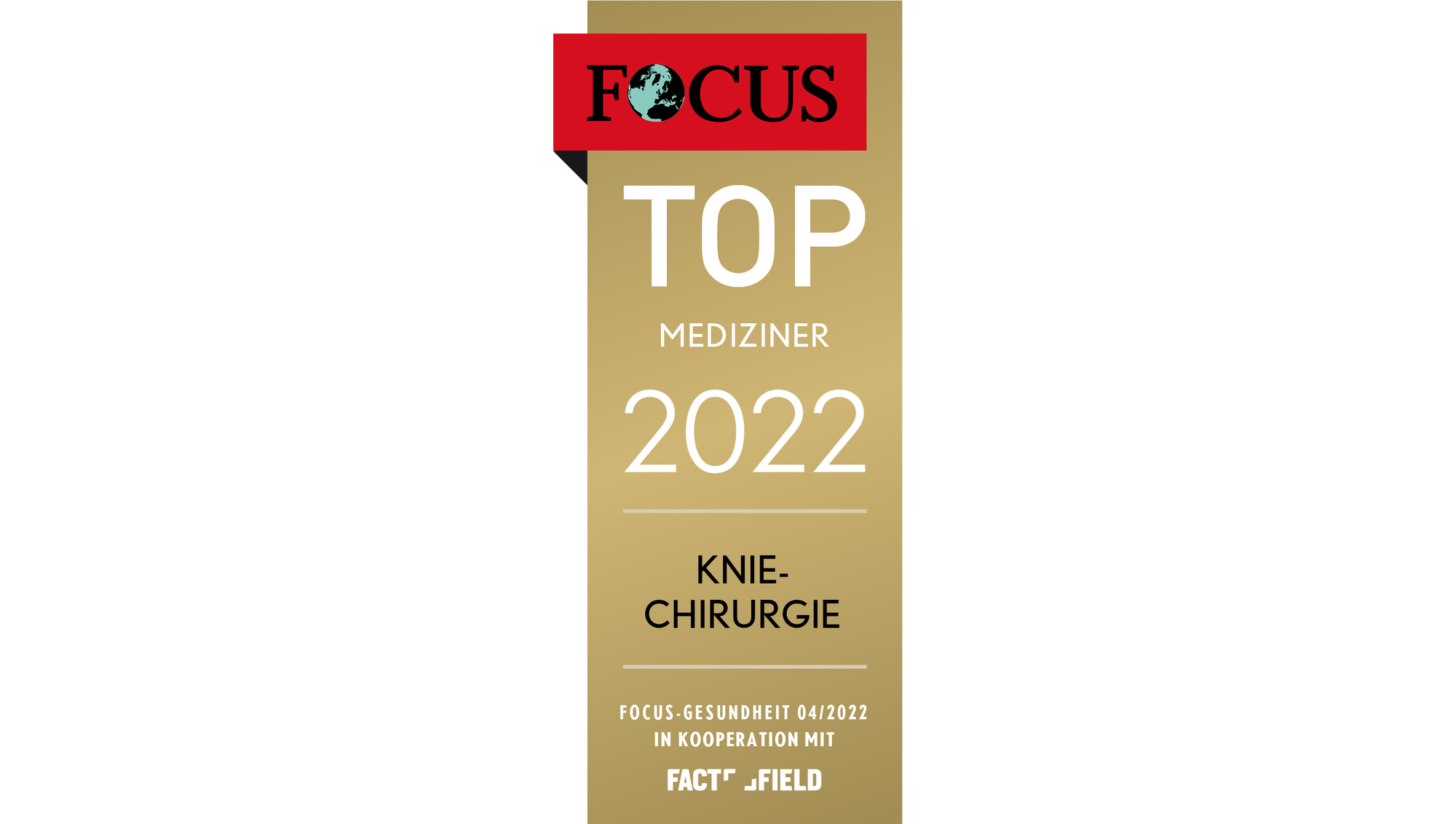 Siegel: Focus Top Mediziner 2022 Kniechirurgie