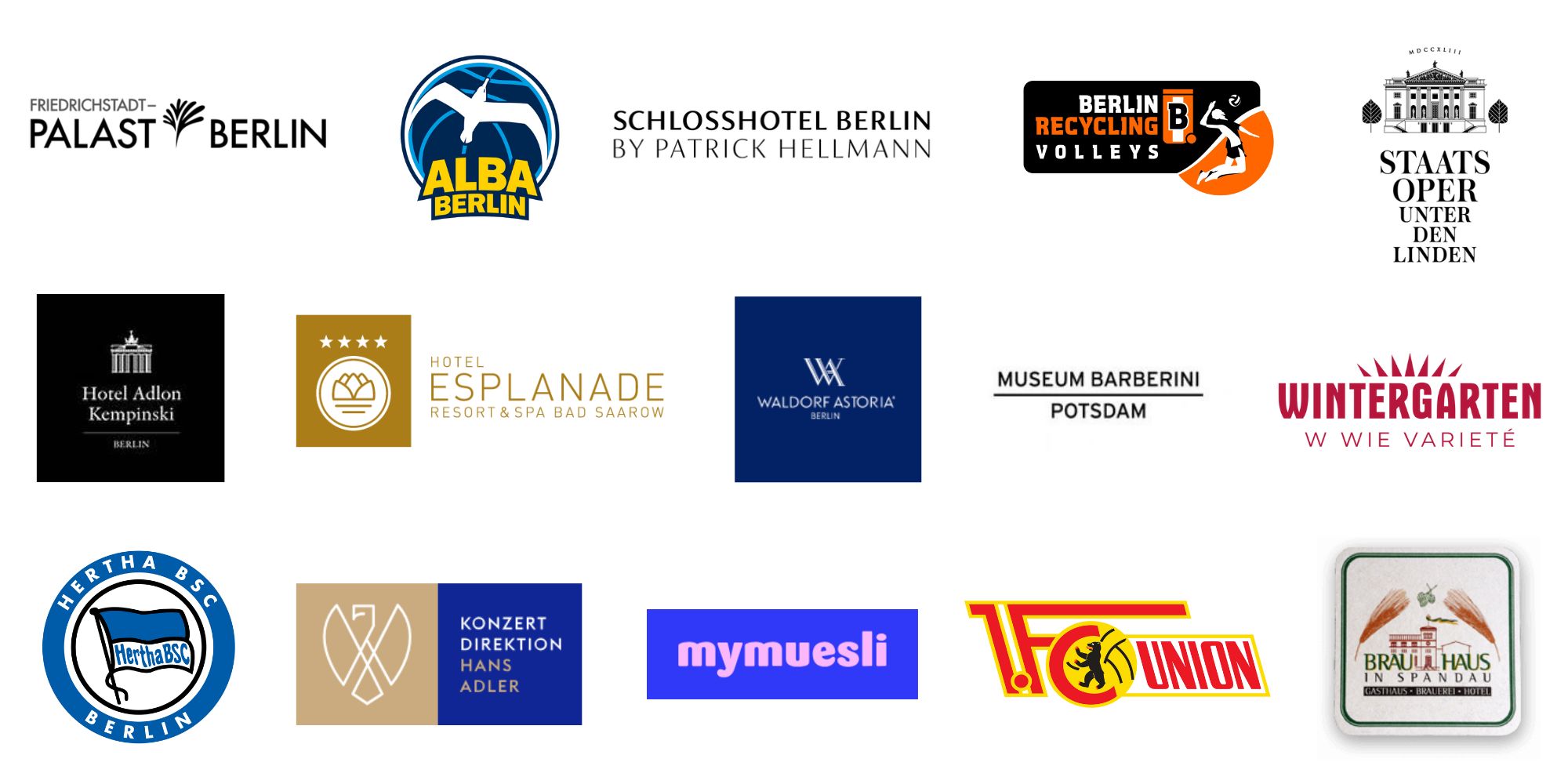 Verschiedene Logos von Sponsoren der Tombola