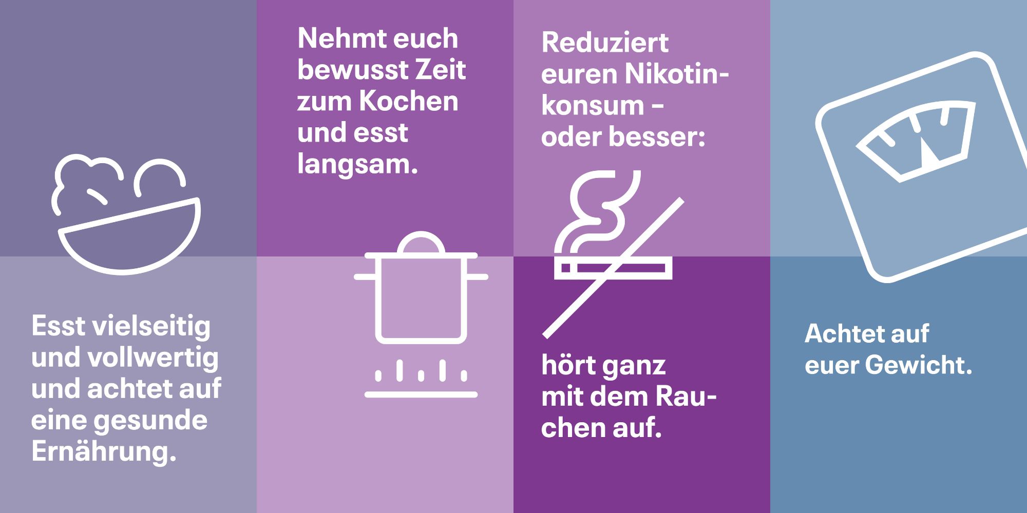 Tipps für ein gesundes Herz mit passenden Icons