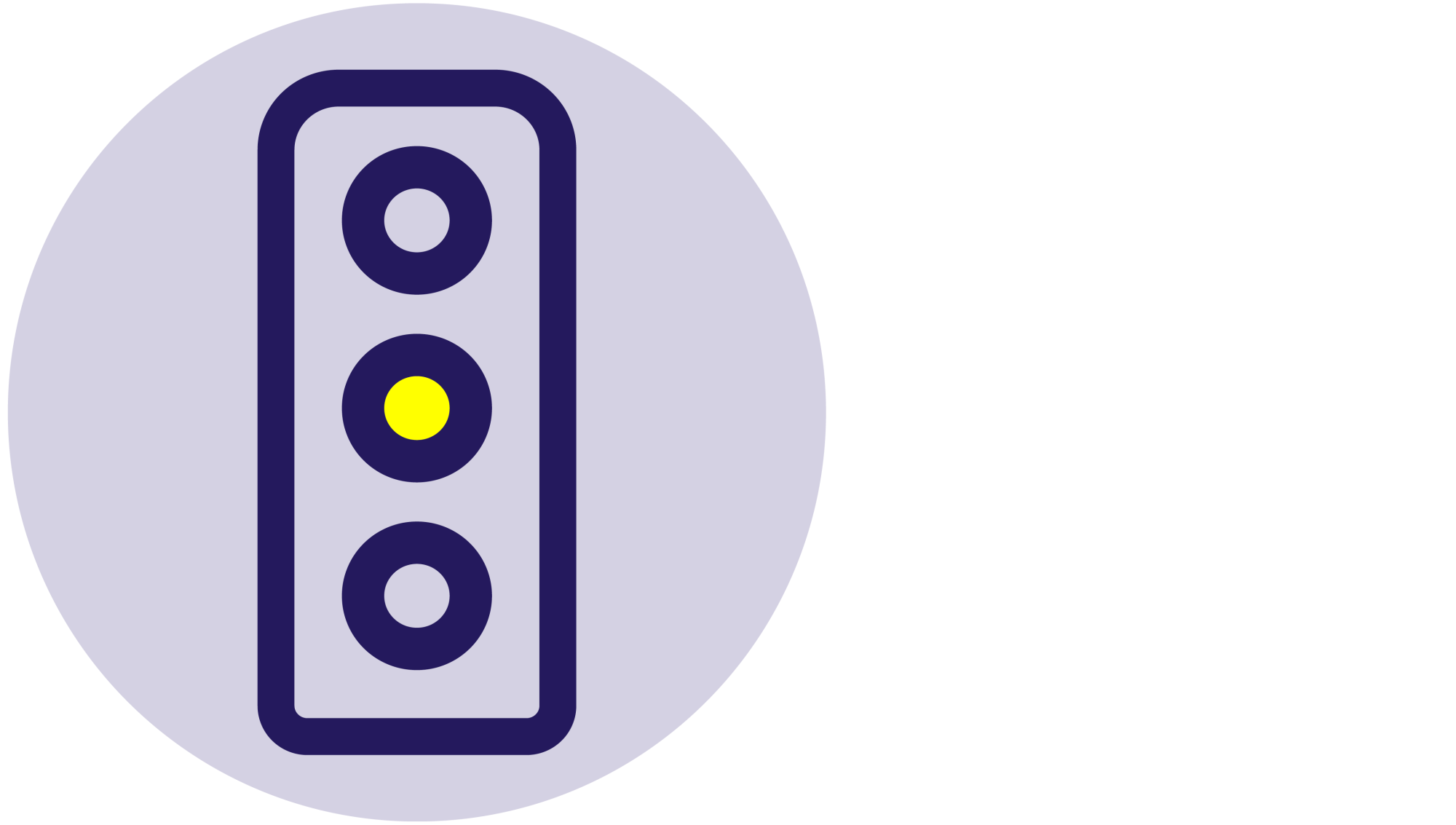 Belegungsstatus: Gelb Icon: Ampel, die auf Gelb steht.