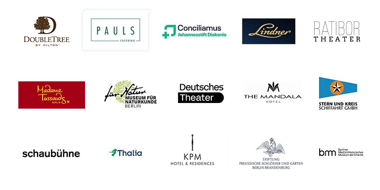 Unsere Unterstützer*innen Verschiedene Logos von Sponsoren der Tombola